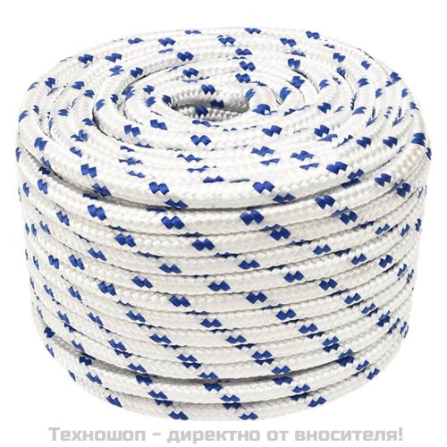 Въже за лодка бяло 14 мм 100 м полипропилен