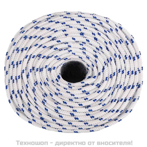 Въже за лодка бяло 6 мм 50 м полипропилен