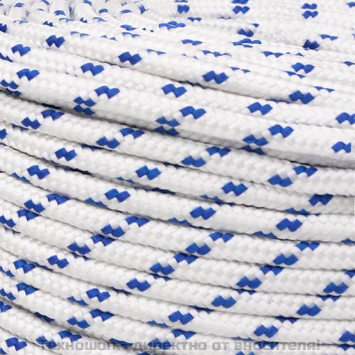 Въже за лодка бяло 10 мм 100 м полипропилен