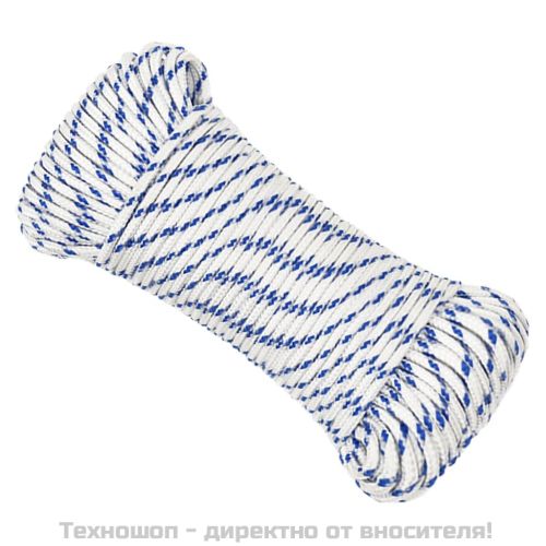 Въже за лодка бяло 5 мм 250 м полипропилен