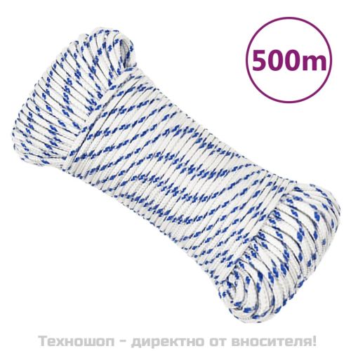 Въже за лодка бяло 3 мм 500 м полипропилен