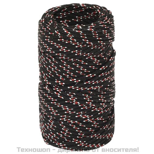 Въже за лодка черно 2 мм 25 м полипропилен