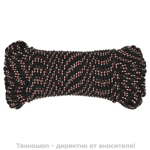 Въже за лодка черно 5 мм 50 м полипропилен