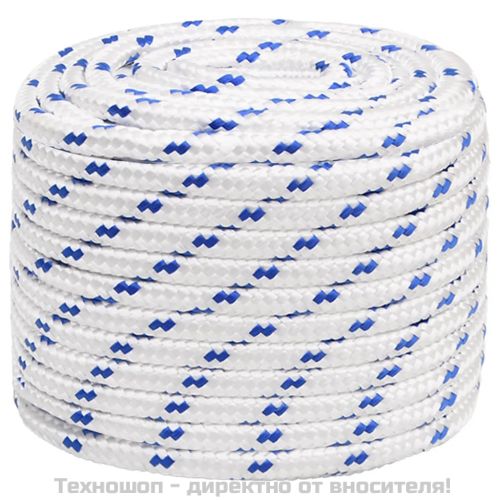 Въже за лодка бяло 18 мм 100 м полипропилен