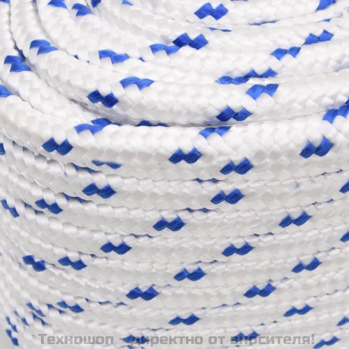 Въже за лодка бяло 18 мм 100 м полипропилен