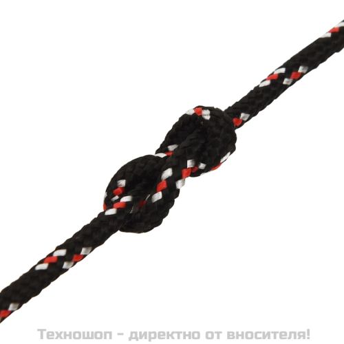 Въже за лодка черно 3 мм 100 м полипропилен