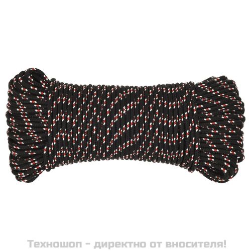 Въже за лодка черно 3 мм 50 м полипропилен