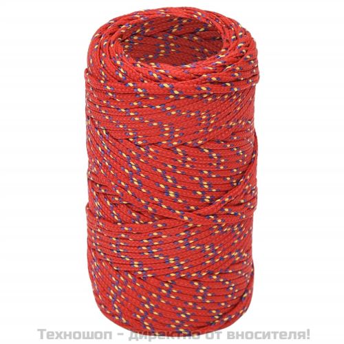Въже за лодка Червено 2 мм 100 м полипропилен