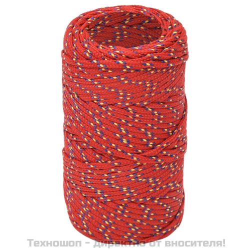 Въже за лодка Червено 2 мм 250 м полипропилен