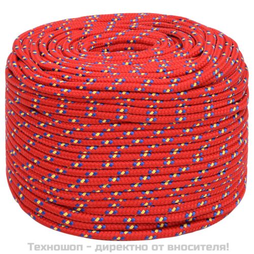 Въже за лодка Червено 6 мм 50 м полипропилен