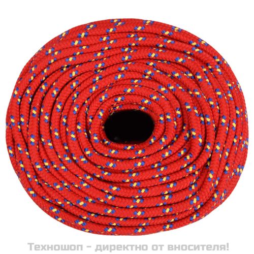 Въже за лодка Червено 6 мм 50 м полипропилен