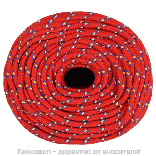 Въже за лодка Червено 8 мм 25 м полипропилен