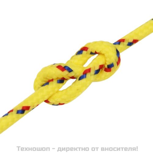 Въже за лодка жълто 2 мм 100 м полипропилен
