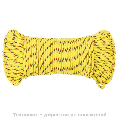Въже за лодка жълто 4 мм 250 м полипропилен