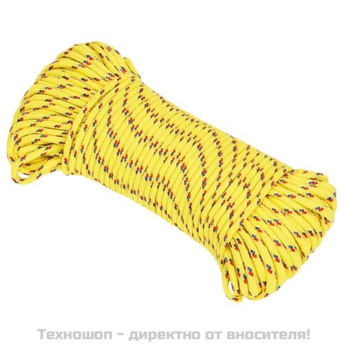 Въже за лодка жълто 3 мм 500 м полипропилен