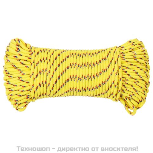 Въже за лодка жълто 5 мм 50 м полипропилен