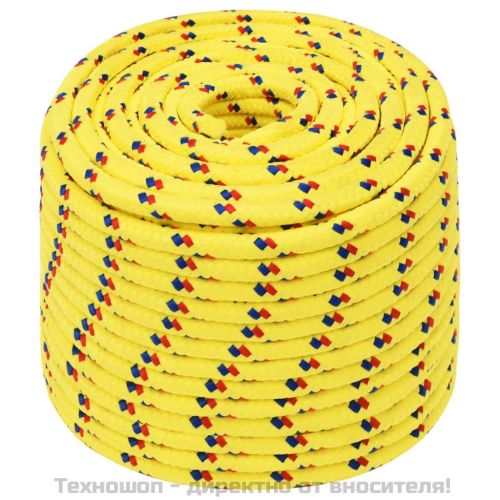 Въже за лодка жълто 14 мм 250 м полипропилен
