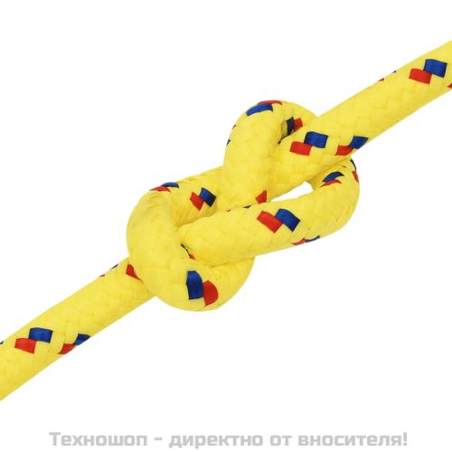 Въже за лодка жълто 14 мм 250 м полипропилен