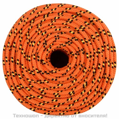 Въже за лодка оранжево 6 мм 25 м полипропилен