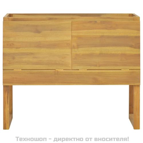 Шкаф за баня, 90x40x75,5 см, тиково дърво масив