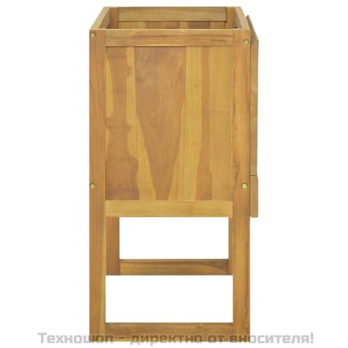 Шкаф за баня, 90x40x75,5 см, тиково дърво масив