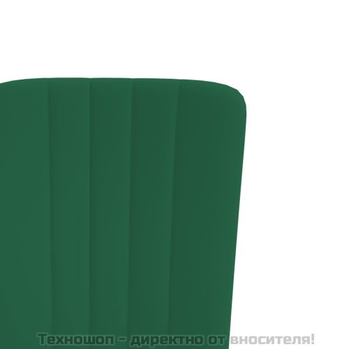 Трапезни столове, 4 бр, тъмнозелени, кадифе