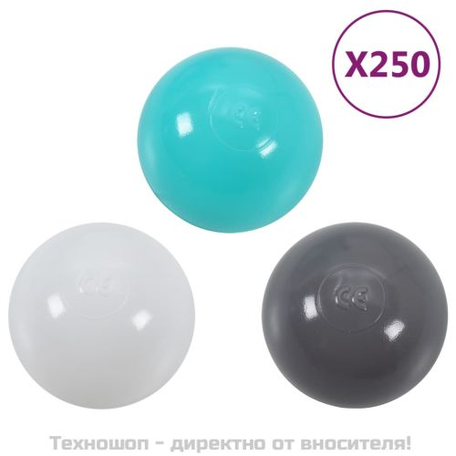 Детска палатка за игра с 250 топки розово 102x102x82 см