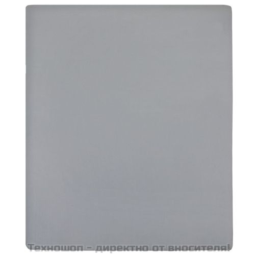 Чаршаф с ластик, сив, 160x200 см, памук