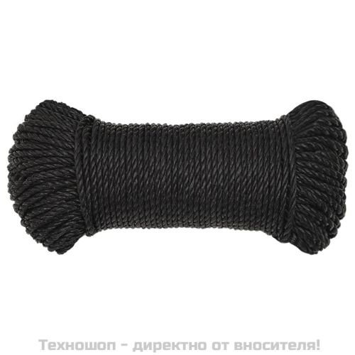 Работно въже черно 8 мм 50 м полипропилен