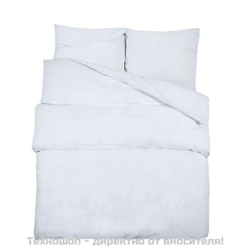 Комплект спално бельо бял 135x200 см, олекотен микрофибър