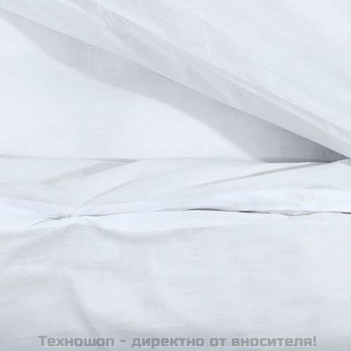 Комплект спално бельо бял 135x200 см, олекотен микрофибър