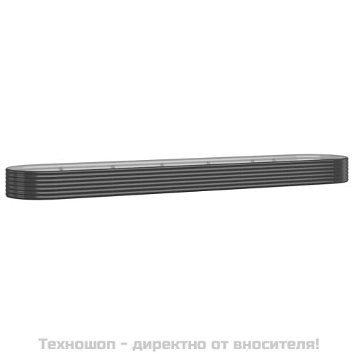 Градинска повдигната леха поцинкована стомана антрацит