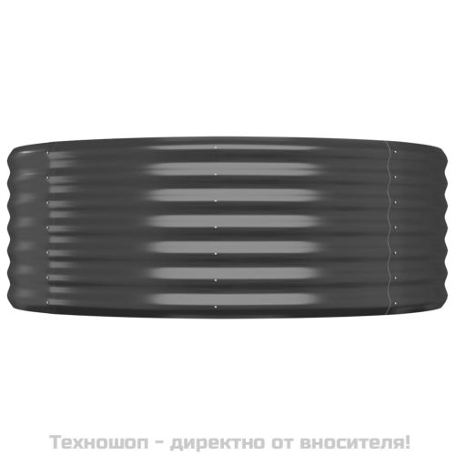 Градинска повдигната леха поцинкована стомана антрацит