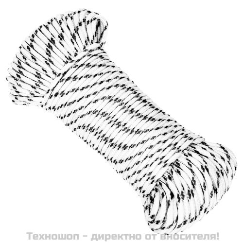 Плетено въже за лодка бяло 3 мм x 25 м полиестер