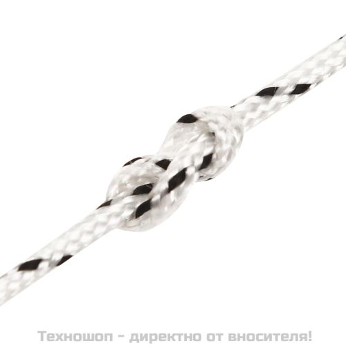 Плетено въже за лодка бяло 2 мм x 50 м полиестер