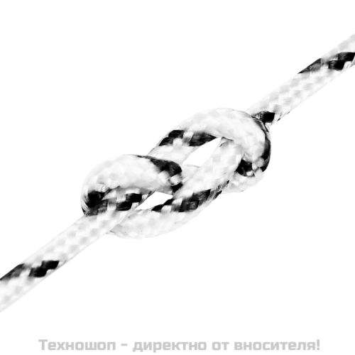 Плетено въже за лодка бяло 4 мм x 50 м полиестер