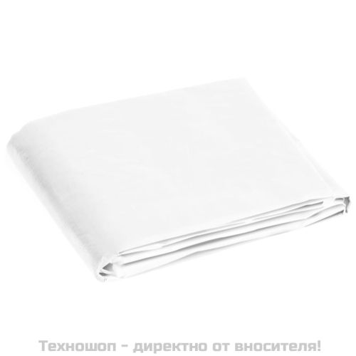 Брезент, 180 г/м², 8x10 м, бял, HDPE