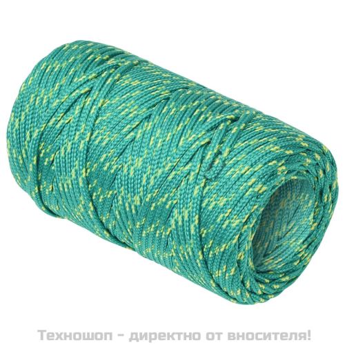 Въже за лодка зелено 2 мм 25 м полипропилен