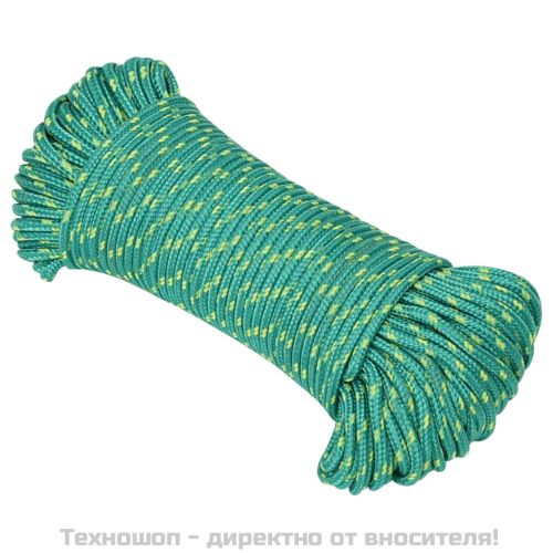 Въже за лодка зелено 3 мм 500 м полипропилен