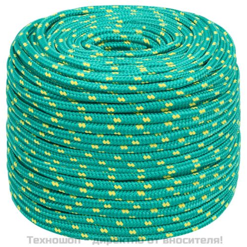 Въже за лодка зелено 10 мм 500 м полипропилен