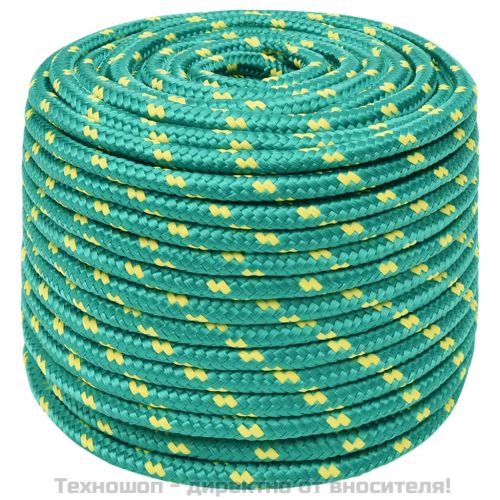 Въже за лодка зелено 14 мм 250 м полипропилен