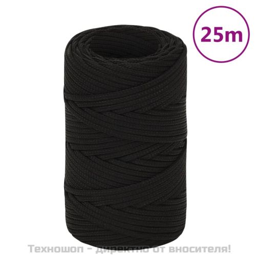 Работно въже черно 2 мм 25 м полиестер