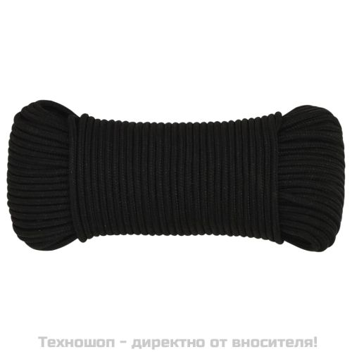 Работно въже черно 3 мм 50 м полиестер