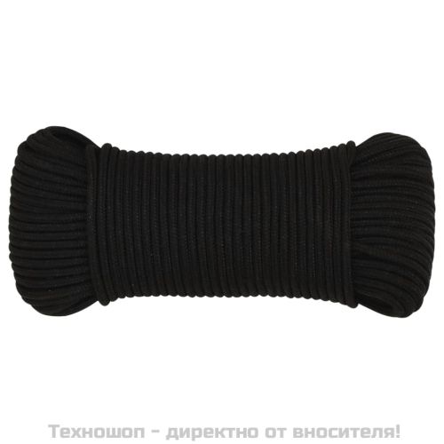 Работно въже черно 4 мм 25 м полиестер