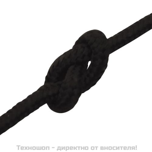 Работно въже черно 5 мм 25 м полиестер