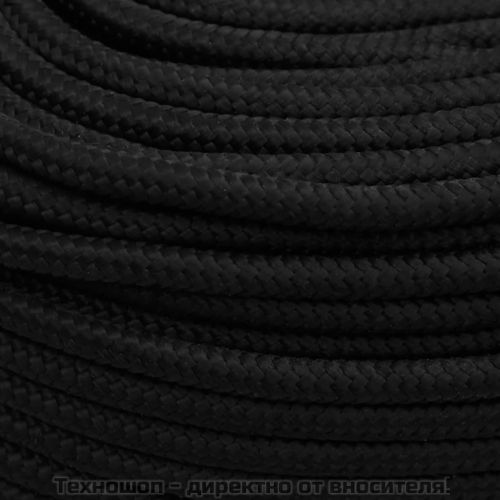 Работно въже черно 6 мм 50 м полиестер