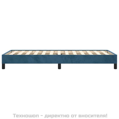 Рамка за легло без матрак, тъмносиня, 80x200 см, кадифе