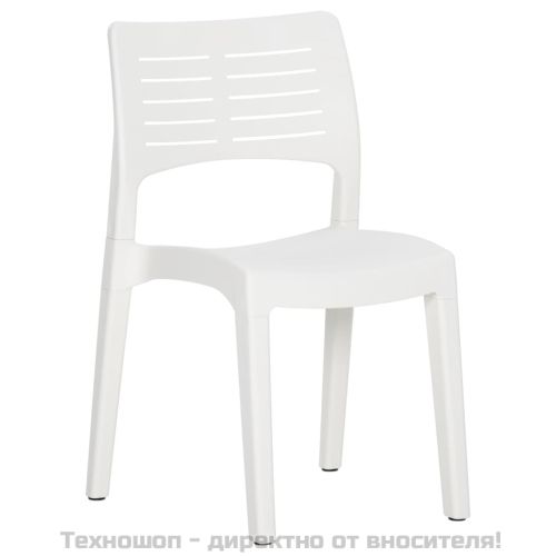 Градински столове 2 бр бели полипропилен