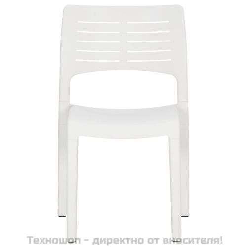 Градински столове 2 бр бели полипропилен