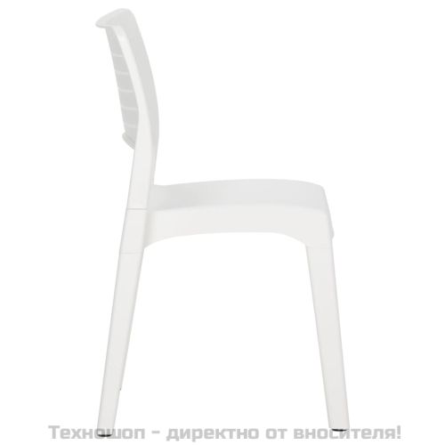 Градински столове 2 бр бели полипропилен